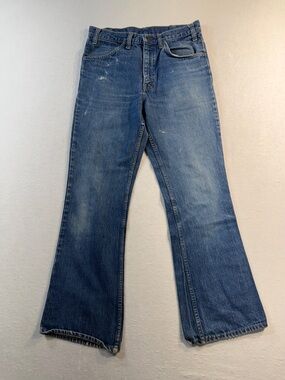 Vintage Plain Pockets Bootcut Jeans, Size 33x31, 100% Cotton Denim